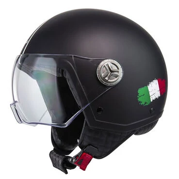 NZI Zeta 2 Open Face Helmet Matt Flusso Nero