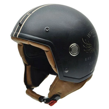 NZI Tonup Open Face Helmet Matt Steelwheels