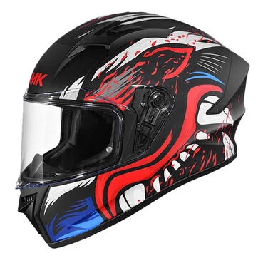 SMK Stellar Animal Full Face Helmet matt black / red