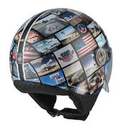 NZI Zeta 2 Open Face Helmet Glossy Collage