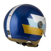 NZI Zeta 2 Open Face Helmet Matt Bandi Blue / Gold