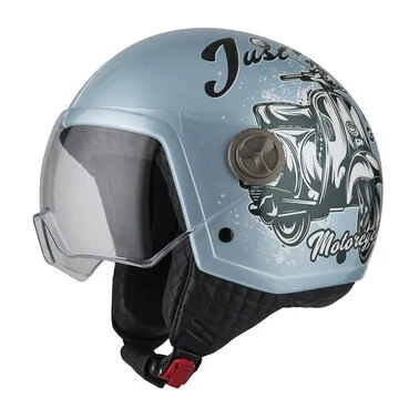 NZI Zeta 2 Open Face Helmet Matt Bello Pearl White