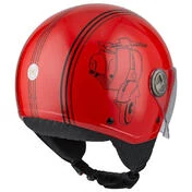 NZI Zeta 2 Open Face Helmet Glossy Sprint Fluo Red