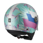 NZI Zeta 2 Open Face Helmet Matt Blue Leaves