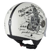 NZI Zeta 2 Open Face Helmet Matt Tank Bone