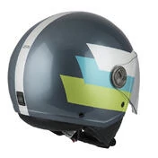 NZI Zeta 2 Open Face Helmet Matt Bandi Liquen / Pistacho