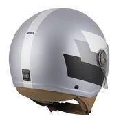 NZI Zeta 2 Open Face Helmet Matt Bandi Pale Titanium / Black