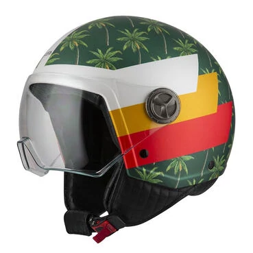 NZI Zeta 2 Open Face Helmet Matt Palm Beach Musgo