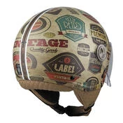 NZI Zeta 2 Open Face Helmet Matt Retrolabels