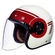 SMK Retro Seven Open Face Helmet Glossy White / Red