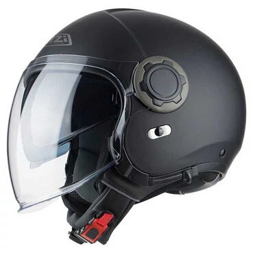 NZI Ringway Duo Open Face Helmet Glossy Matt Black