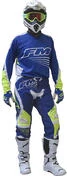 Pants Moto Cross Enduro Racing FORCE X24 FM Blue Yellow Fluo