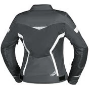 Trigonis-Air Women's Sport Fabric Motorcycle Jacket Dark Gray White