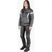 Trigonis-Air Women's Sport Fabric Motorcycle Jacket Dark Gray White