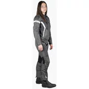 Trigonis-Air Women's Sport Fabric Motorcycle Jacket Dark Gray White