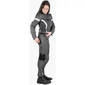 Trigonis-Air Women's Sport Fabric Motorcycle Jacket Dark Gray White