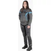 Trigonis-Air Women's Sport Fabric Motorcycle Jacket Gray Turquoise
