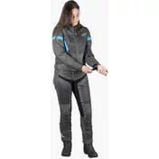 Trigonis-Air Women's Sport Fabric Motorcycle Jacket Gray Turquoise
