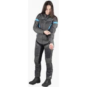 Trigonis-Air Women's Sport Fabric Motorcycle Jacket Gray Turquoise