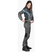 Trigonis-Air Women's Sport Fabric Motorcycle Jacket Gray Turquoise