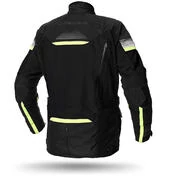 Spyke EQUATOR Dry Tecno Fabric Motorcycle Jacket Black Yellow Fluo
