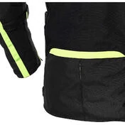 Spyke EQUATOR Dry Tecno Fabric Motorcycle Jacket Black Yellow Fluo
