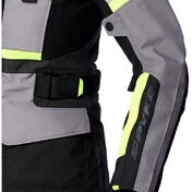 Woman Motorcycle Jacket in Spyke EQUATOR Dry Tecno LADY Fabric Gray Black Yellow Fluo