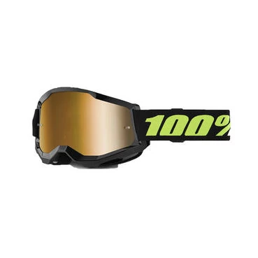100% Strata 2 Solar Eclipse Goggle Mirrored Gold Черный