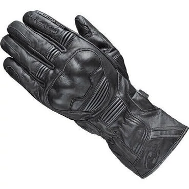Touch leather glove long Blue