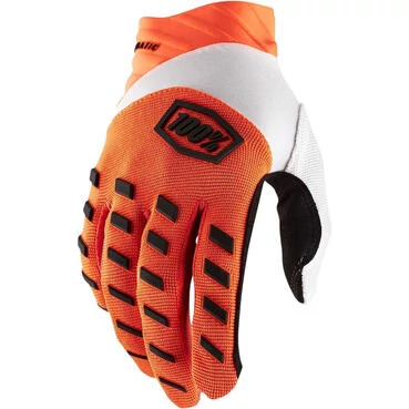 100% AIRMATIC Orange White Moto Cross Enduro MTB мотоперчатки