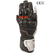 Oj Atmosphere SLEEK Leather Motorcycle Gloves Black White Red