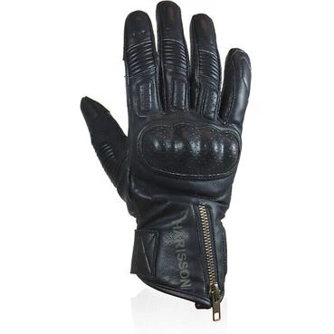Harisson WARREN Black Summer Leather Motorcycle мотоперчатки