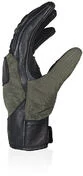 Motorcycle Gloves Leather and Fabric Summer Harisson Marshall Tissue Green Khaki