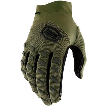 100% Airmatic мотоперчатки Army Green Зеленый