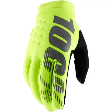 100% Brisker Mx мотоперчатки Fluo Yellow Желтый