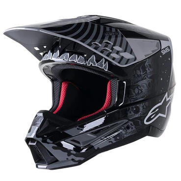 Alpinestars Sm5 Solar Flare Мотошлем Black Grey Gold Серый
