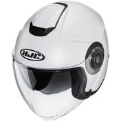 Hjc i40N Solid Pearl White Motorcycle Jet Helmet