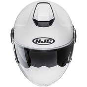 Hjc i40N Solid Pearl White Motorcycle Jet Helmet
