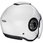 Hjc i40N Solid Pearl White Motorcycle Jet Helmet