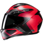 Integral Motorcycle Helmet Hjc C10 TINS MC1SF Matt Black Red