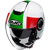 Hjc i40N PYLE MC41 Jet Motorcycle Helmet White Green Red