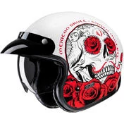 Motorcycle Helmet Jet Custom Hjc V31 DESTO MC1 White Red