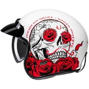 Motorcycle Helmet Jet Custom Hjc V31 DESTO MC1 White Red