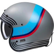Motorcycle Helmet Jet Custom Hjc V31 BYRON MC21SF Matt Gray Red Blue