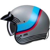 Motorcycle Helmet Jet Custom Hjc V31 BYRON MC21SF Matt Gray Red Blue
