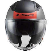 Ls2 OF600 COPTER II URBAN Motorcycle Jet Helmet Matt White Red