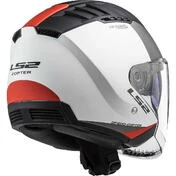 Ls2 OF600 COPTER II URBAN Motorcycle Jet Helmet Matt White Red
