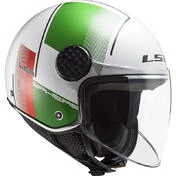 Jet Moto Helmet Ls2 OF558 SPHERE LUX Firm White Green Red