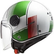 Jet Moto Helmet Ls2 OF558 SPHERE LUX Firm White Green Red