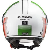 Jet Moto Helmet Ls2 OF558 SPHERE LUX Firm White Green Red